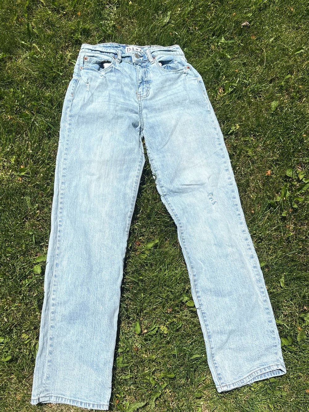 DAZE Light Wash Women’s Straight Leg Jeans Organic Cotton 26